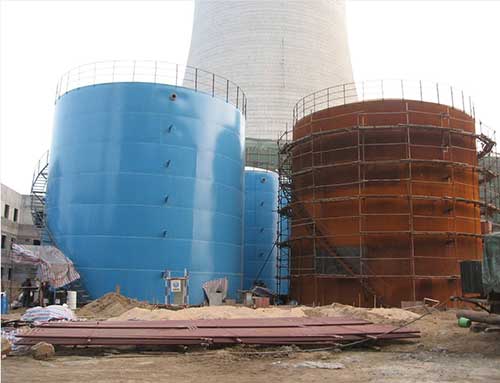 電廠除鹽水箱聚脲防腐施工(圖3) 電廠除鹽水箱聚脲施工